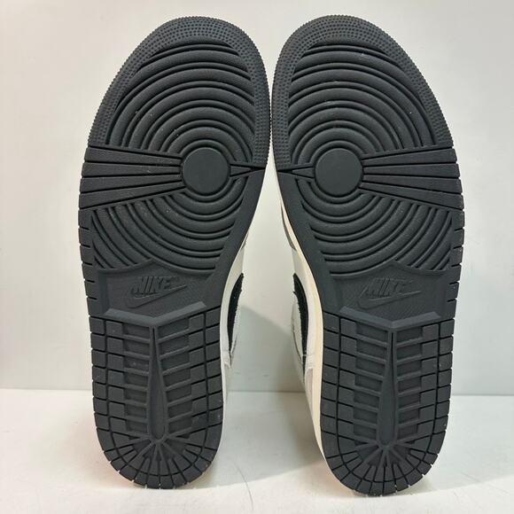 VGUC Nike Air Jordan 1 Mid SE Craft Black/Light Graphite/Sail/Cement Grey 14 - Picture 11 of 11